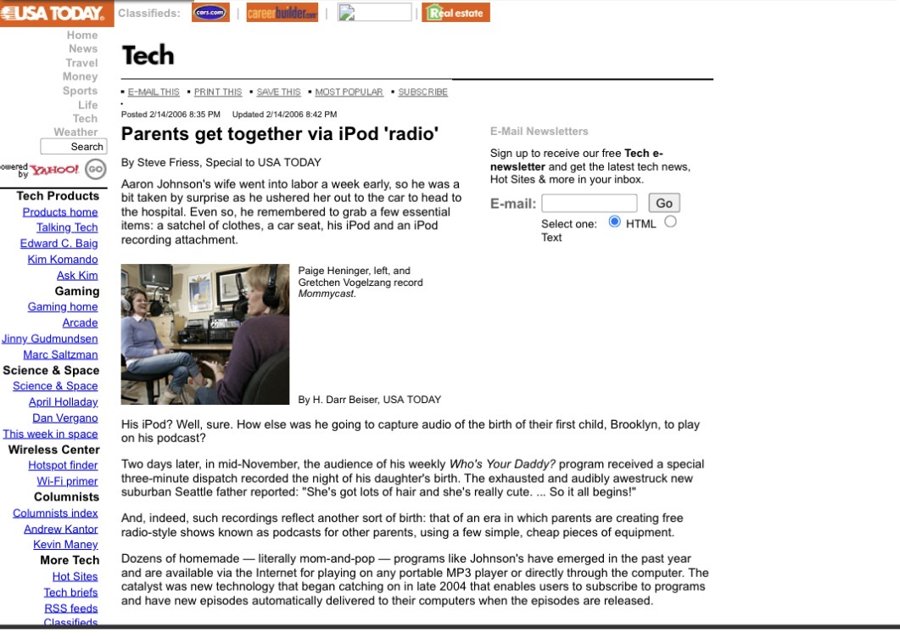 USA Today clipping